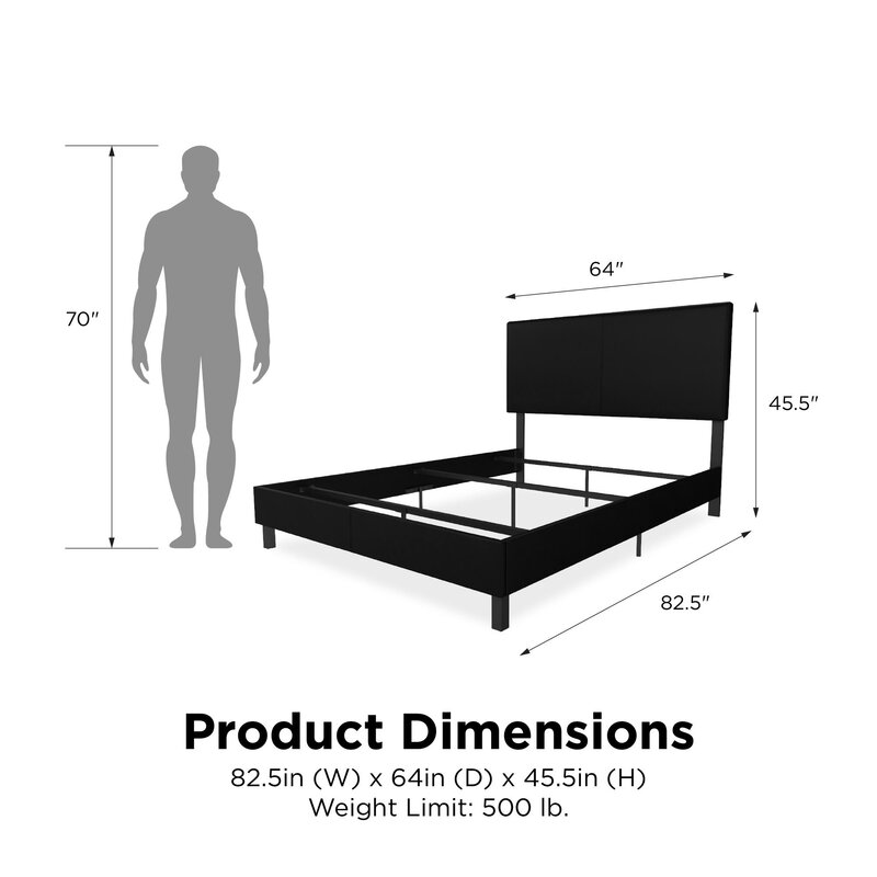 Mendez upholstered panel standard shop bed